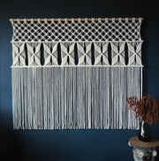 Wide Macrame Curtain/Wall Hanging UK - Roleta - The Knotted Touch