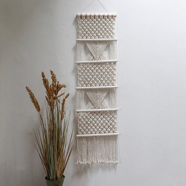 Long & Narrow Macrame Wall Hanging Sola Boho Wall Hangings UK The