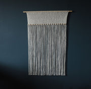 Macrame Curtain/Divider, Large Wall Hanging With Beads
