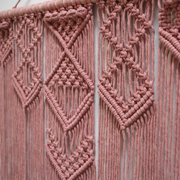 pink macrame wall hanging uk