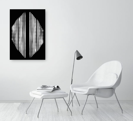Black & White Abstract Art Print - Lenart Black