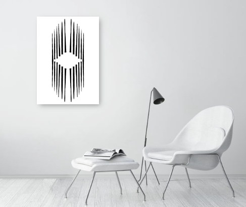 Black and White Abstract Art Print - Pia White A1