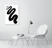 Black and White Abstract Art Print - Tulay White A1