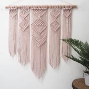 blush pink macrame wall hanging