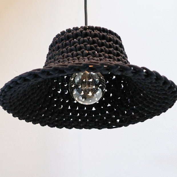 Black Boho Ceiling Pendant Light Shade - Sara 40/50cm