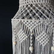 Macrame Boho Light Shade Natural - Crista - The Knotted Touch