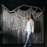 giant macrame wall hanging - room divider