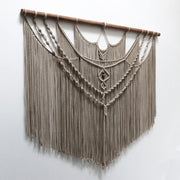Linen macrame wall hanging - decorative tapestries UK