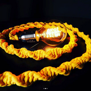  Macrame Rope Pendant Light – Yellow