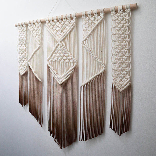 Macrame Wall Hanging Ombre Brown
