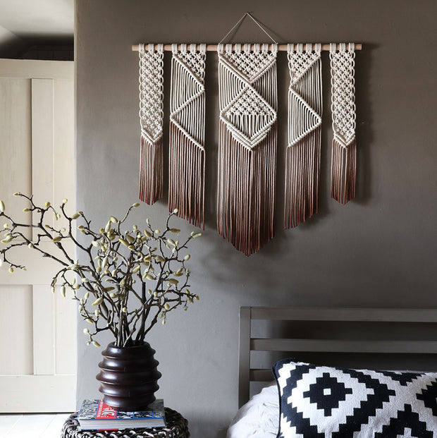 Ombre Brown Macrame Wall Hanging Presta