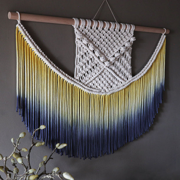 Ombre Yellow & Blue Wall Hanging - Elena