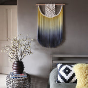 Yellow & Blue Colourful Ombre Macrame Wall Hanging – Terna