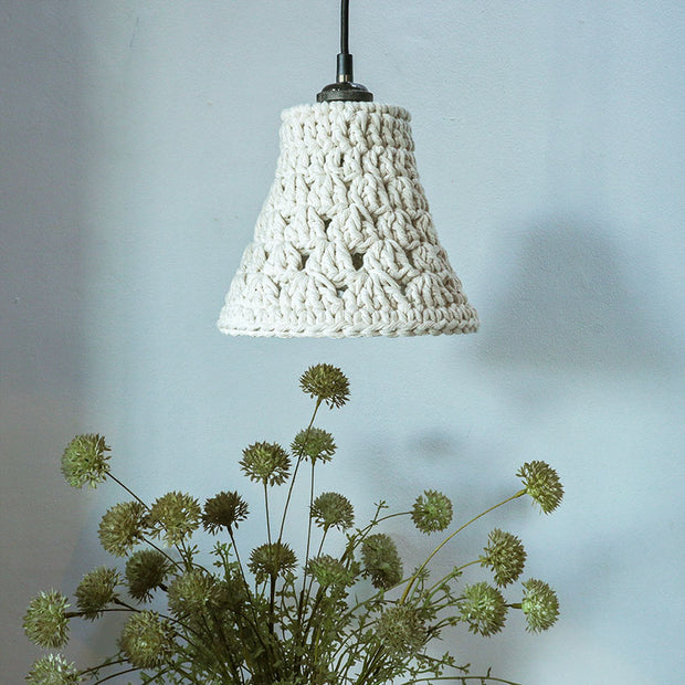 Crochet Light Shade - Bedside pendant light